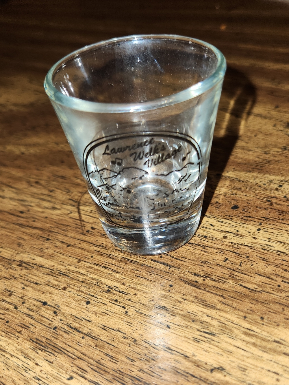 Lawrence Welk Village Souvenir Shot Glass - Clear Glass